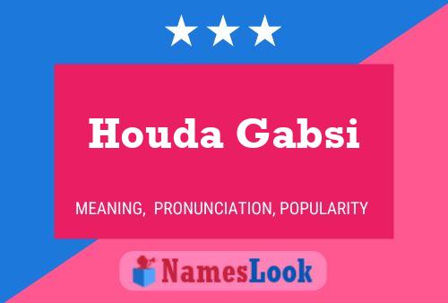 Affiche de nom Houda Gabsi