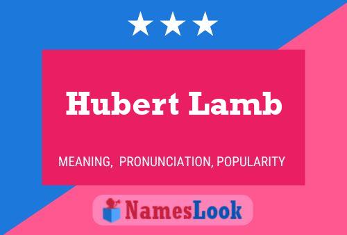 Affiche de nom Hubert Lamb