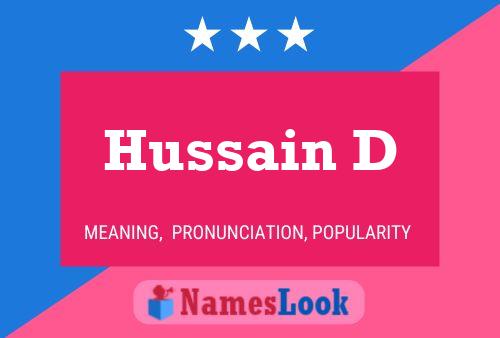 Affiche de nom Hussain D