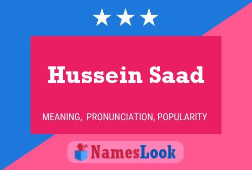 Affiche de nom Hussein Saad