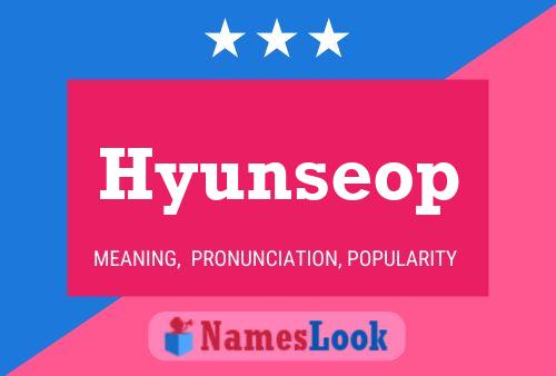 Affiche de nom Hyunseop