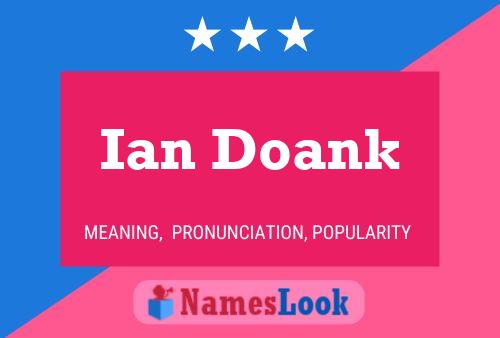 Affiche de nom Ian Doank