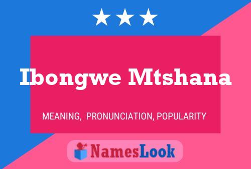 Affiche de nom Ibongwe Mtshana