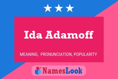 Affiche de nom Ida Adamoff