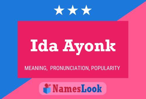 Affiche de nom Ida Ayonk