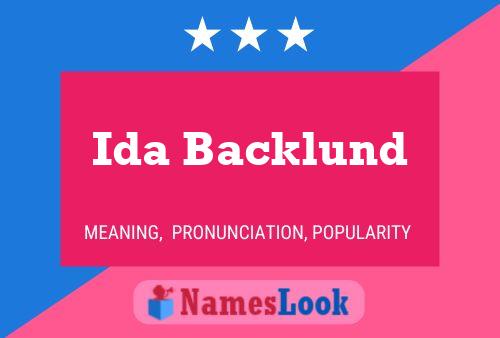 Affiche de nom Ida Backlund