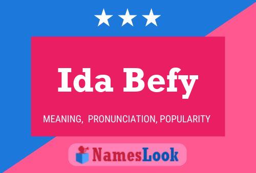 Affiche de nom Ida Befy