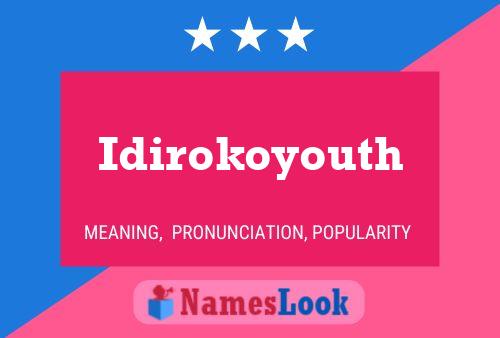 Affiche de nom Idirokoyouth