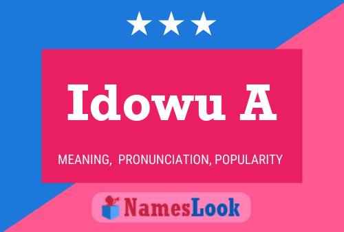 Affiche de nom Idowu A