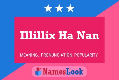 Affiche de nom Illillix Ha Nan