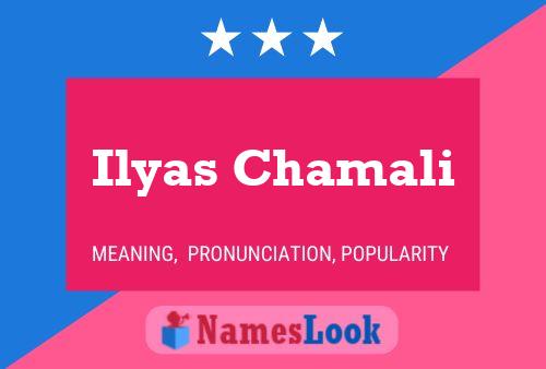 Affiche de nom Ilyas Chamali