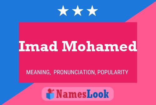 Affiche de nom Imad Mohamed