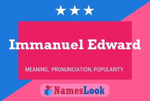 Affiche de nom Immanuel Edward