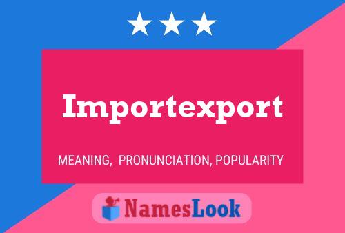 Affiche de nom Importexport