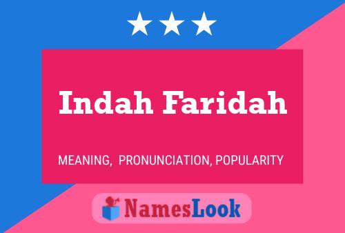 Affiche de nom Indah Faridah