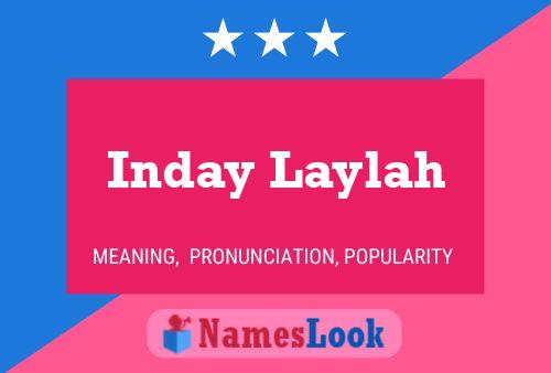 Affiche de nom Inday Laylah