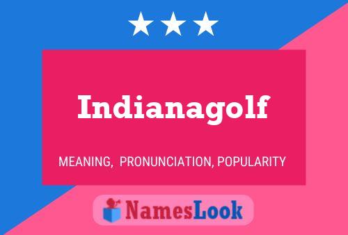 Affiche de nom Indianagolf