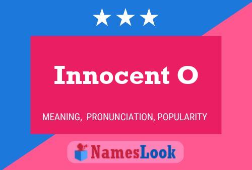 Affiche de nom Innocent O