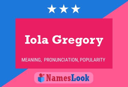 Affiche de nom Iola Gregory