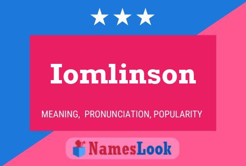 Affiche de nom Iomlinson