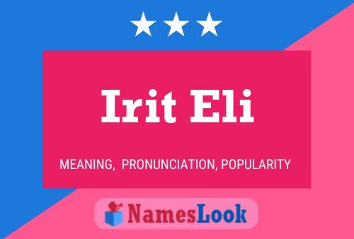 Affiche de nom Irit Eli