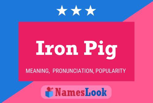 Affiche de nom Iron Pig