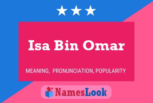 Affiche de nom Isa Bin Omar