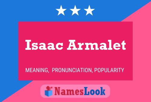 Affiche de nom Isaac Armalet