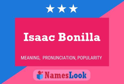 Affiche de nom Isaac Bonilla