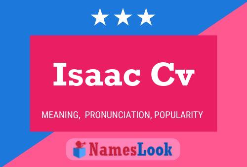 Affiche de nom Isaac Cv