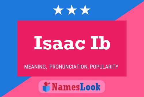 Affiche de nom Isaac Ib