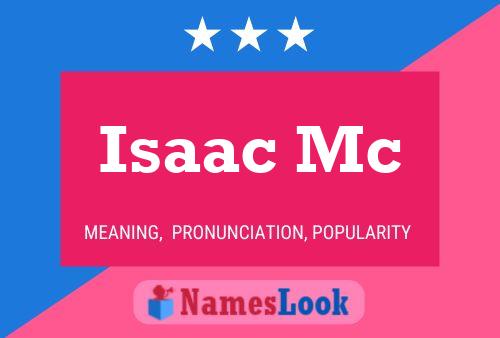 Affiche de nom Isaac Mc