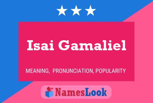 Affiche de nom Isai Gamaliel