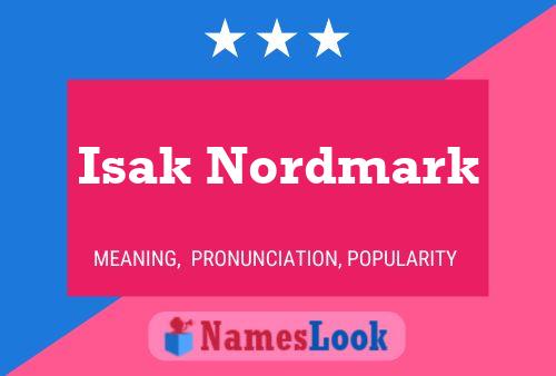 Affiche de nom Isak Nordmark