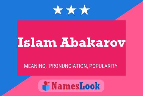 Affiche de nom Islam Abakarov