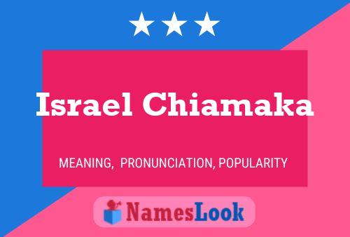 Affiche de nom Israel Chiamaka