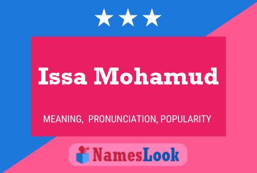 Affiche de nom Issa Mohamud