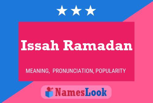 Affiche de nom Issah Ramadan