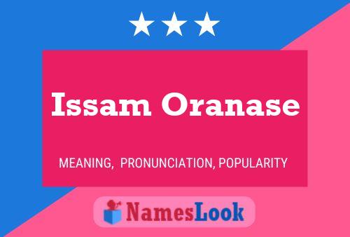 Affiche de nom Issam Oranase