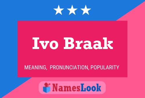 Affiche de nom Ivo Braak