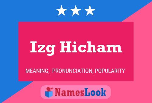 Affiche de nom Izg Hicham