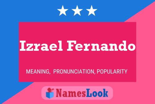 Affiche de nom Izrael Fernando