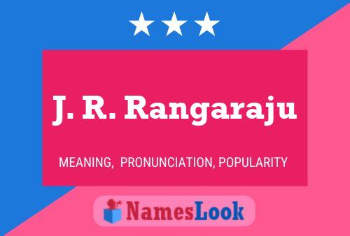 Affiche de nom J. R. Rangaraju