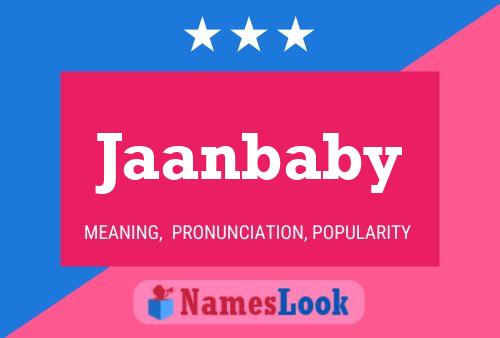 Affiche de nom Jaanbaby