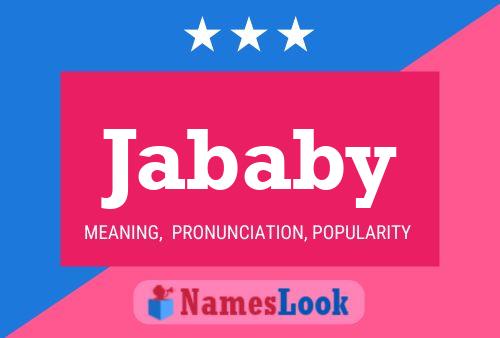 Affiche de nom Jababy