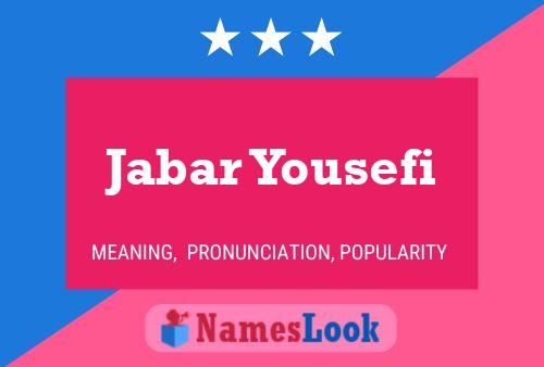 Affiche de nom Jabar Yousefi