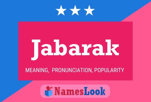 Affiche de nom Jabarak