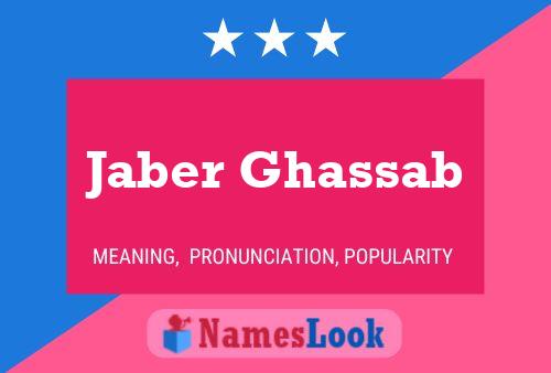 Affiche de nom Jaber Ghassab