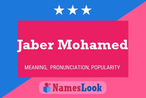 Affiche de nom Jaber Mohamed