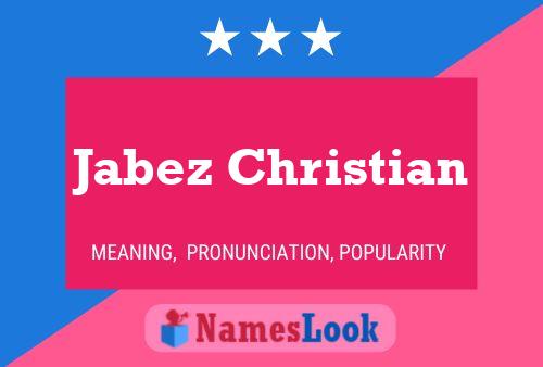 Affiche de nom Jabez Christian